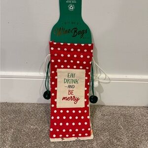 Red Polka Dot Wine Bags - Set of 2